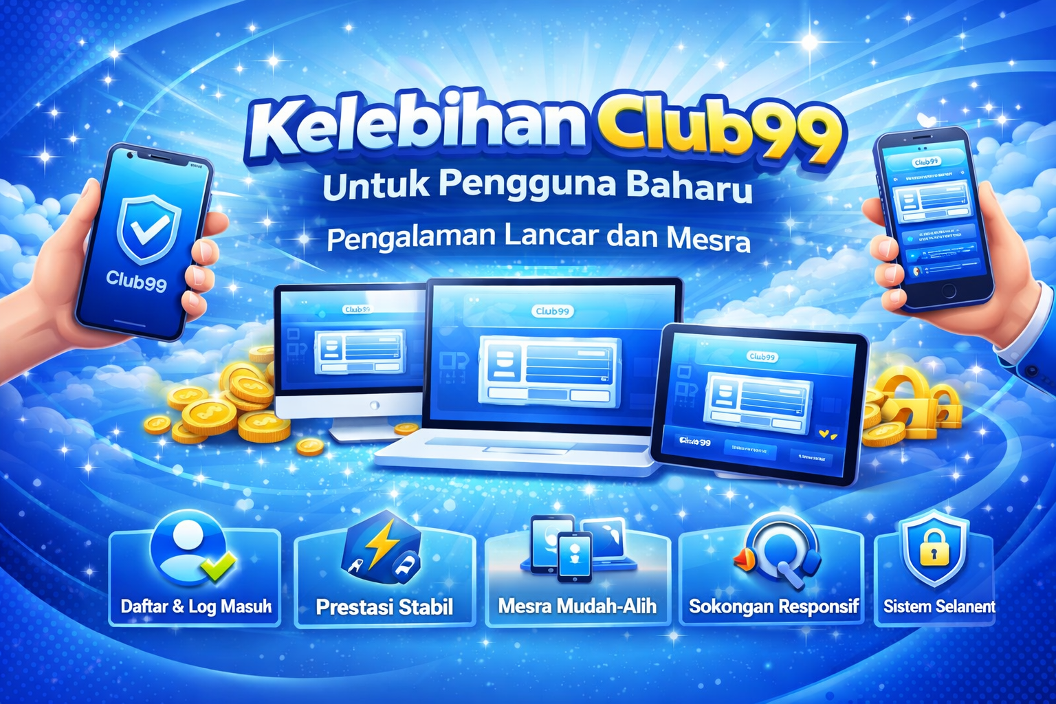 Club99 digital banner for new users Club99 digital banner for new users